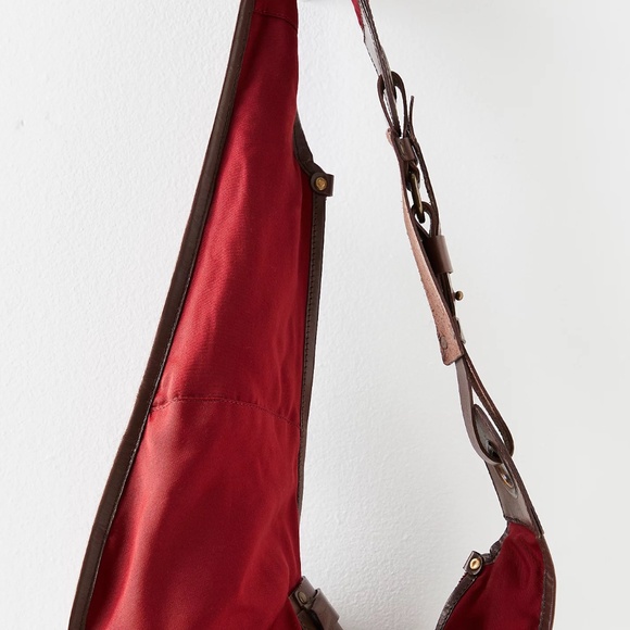 Free People Blue Ridge Sling Bag in Rusted Red Combo NWT $168R - Picture 5 of 10